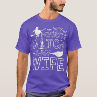 My Favorite Witch Is My Wife Halloween Cheap Costu T-Shirt