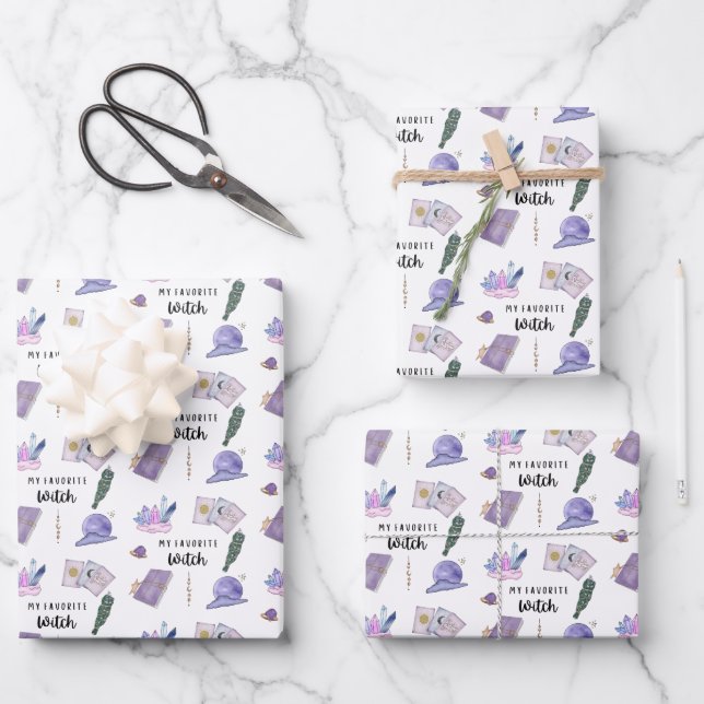 My Favorite Witch Wrapping Paper Sheets (Front)