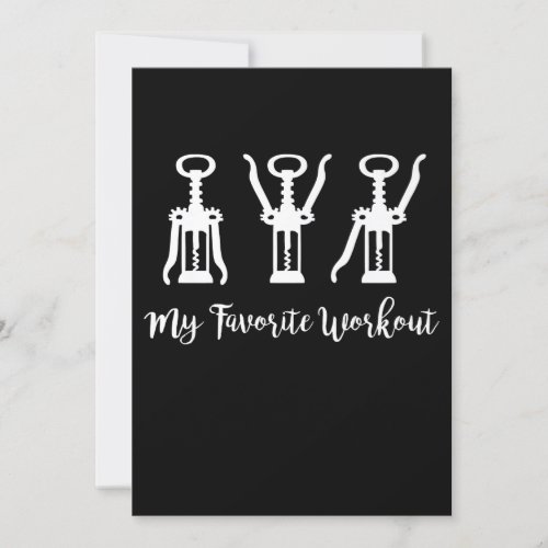 My Favorite Workout Wine Lover Gift Idea Gym Invitation