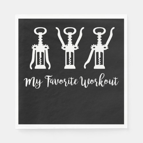 My Favorite Workout Wine Lover Gift Idea Gym Napkins