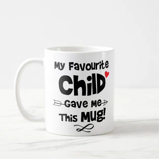 Dining | My Favorite Child Gave Me This Mug Black And White Coffee Cup New In Box