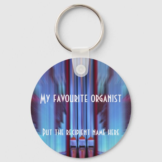 My favourite organist keychain (Front)