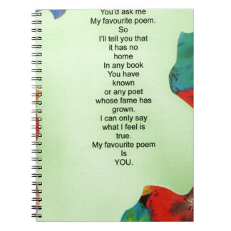 my favourite poem spiral notebook