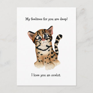 My Feelines Are Deep Ocelot Card