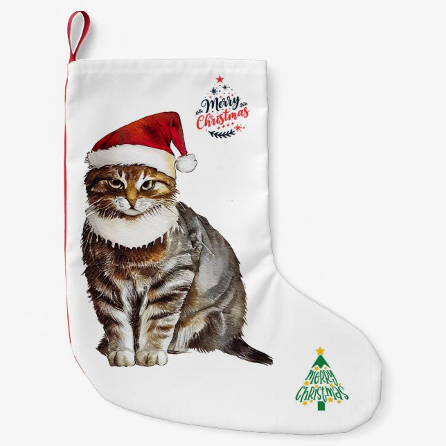 My Feline Friend Small Christmas Stocking (Front)