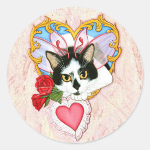 My Feline Valentine Cat Sticker