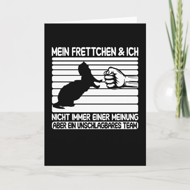 My ferret & I are an unbeatable team Card (Front)