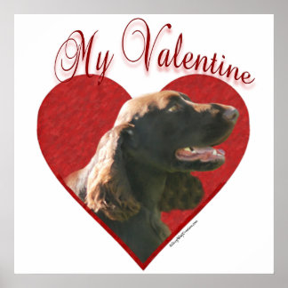 My Field Spaniel Valentine Poster