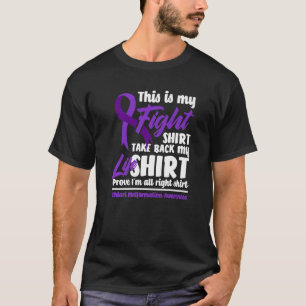 My Figh Purple Ribbon Chiari Malformation Awarenes T-Shirt