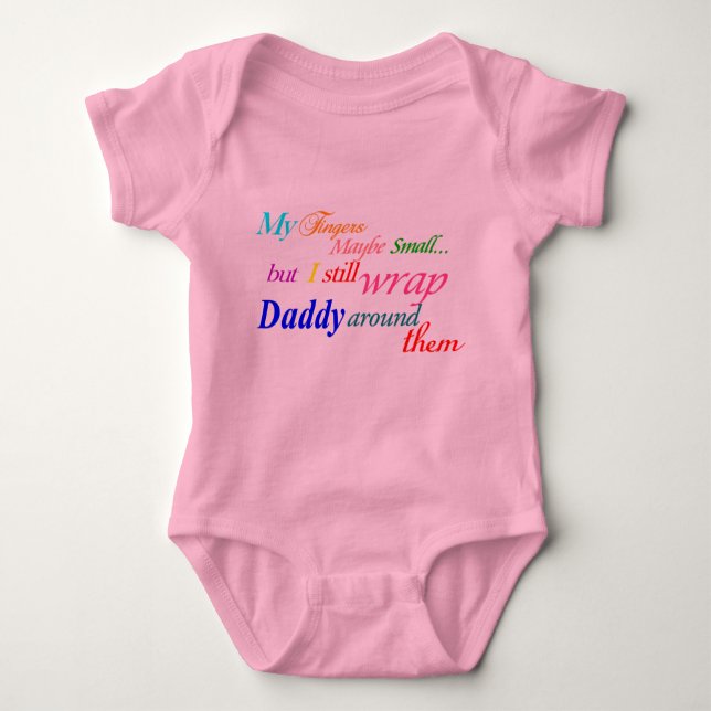 my fingers may be small but i still wrap daddy aro baby bodysuit (Front)