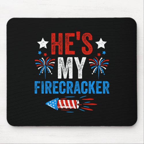 My Firecracker His And Hers 4th Of July Couples  Mouse Pad