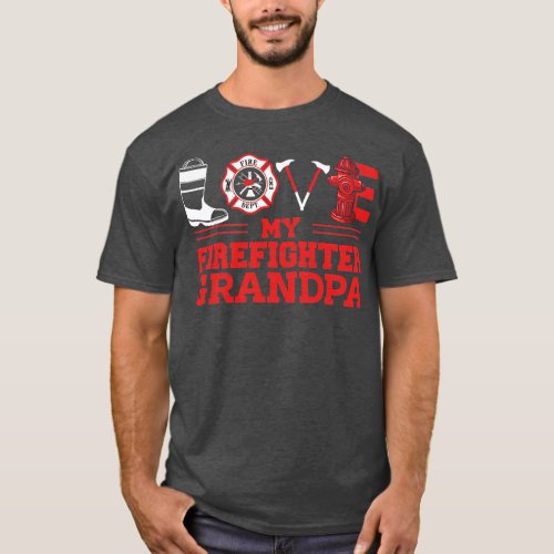 My Firefighter Grandpa For Fireman In Fathers Day T_Shirt