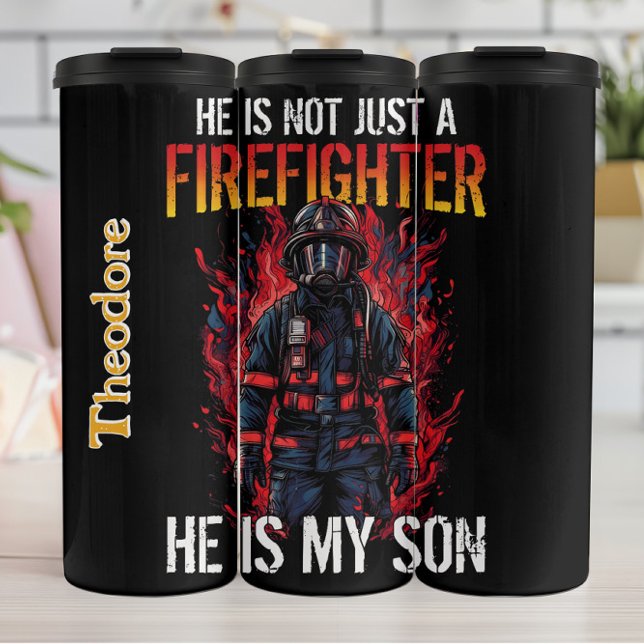 My Firefighter Son My Hero Thermal Tumbler (Creator Uploaded)