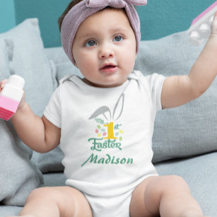 My First 1st Easter Cute personalized  Baby Bodysuit