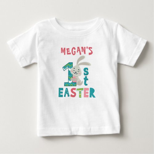 My First 1st Easter Personalized Name Baby T_Shirt