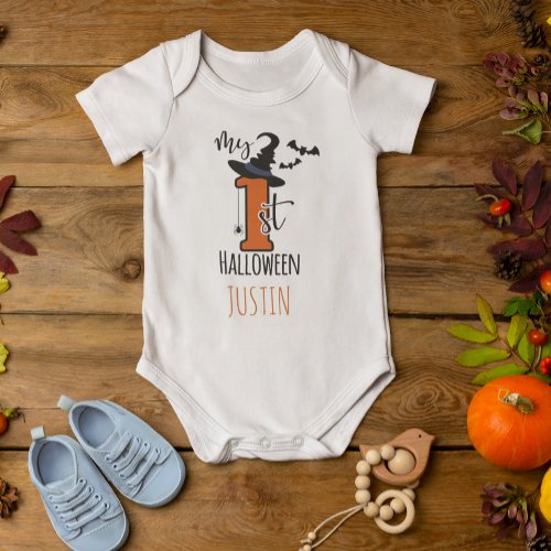 My First 1st Halloween Personalized  Baby Bodysuit