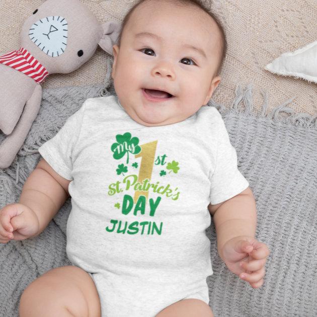 St patrick's discount day onesie boy