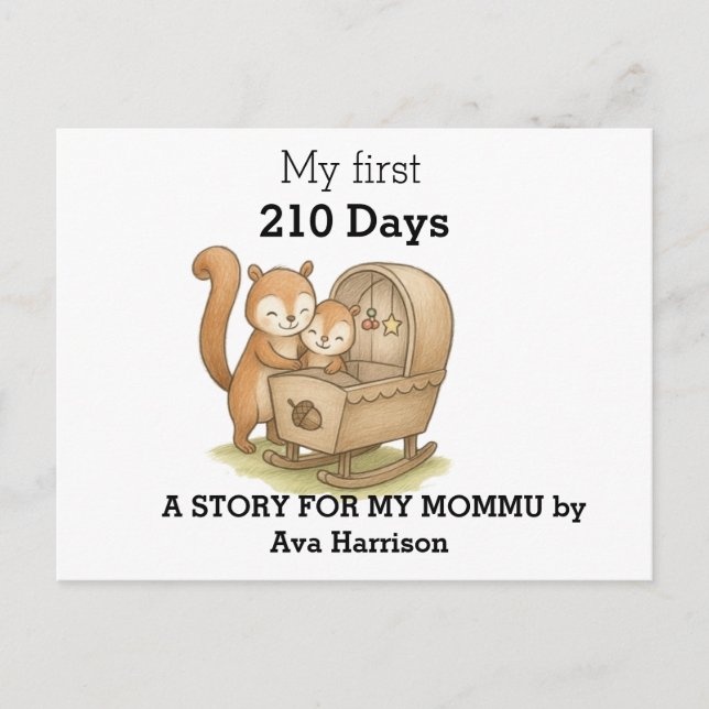 My First 210 Days – Personalized Baby Memory Postcard (Front)