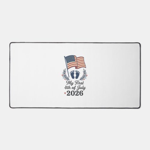 My First 4th of July 2026 Baby Vintage Patriotic S Desk Mat