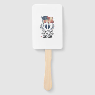 My First 4th of July 2026 Baby Vintage Patriotic S Hand Fan