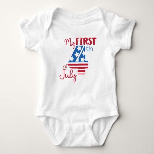 My first 4th of July Baby Bodysuit