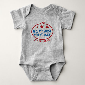 My First 4th of July Baby Bodysuit