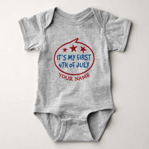 My First 4th of July Baby Bodysuit