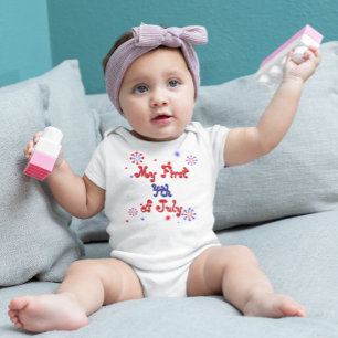 My First 4th of July Baby Bodysuit