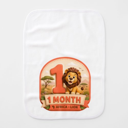 My First Adventure – 1 Month Baby Milestone Little Burp Cloth