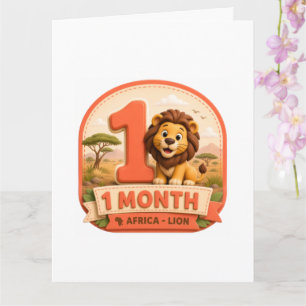 My First Adventure – 1 Month Baby Milestone Little Card