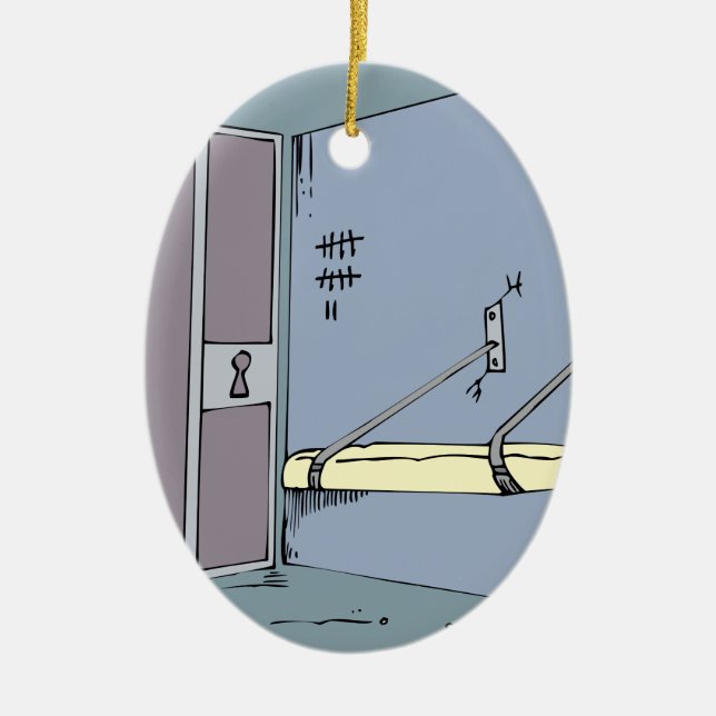 My first apartment ceramic ornament (Front)