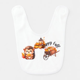 My First Autumn Harvest Hedgehog Baby Bib