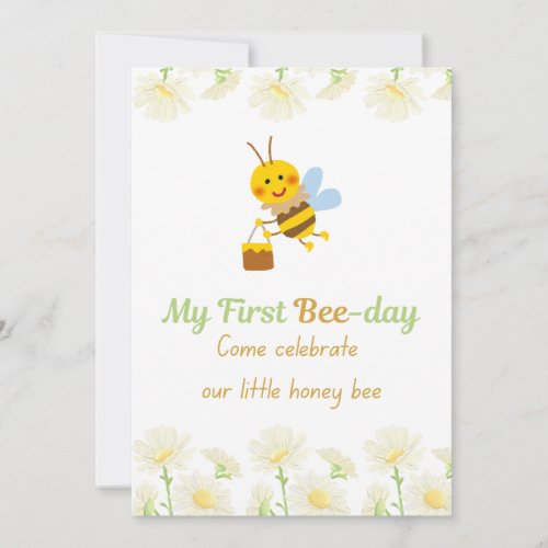 My First Bee-day Invitation