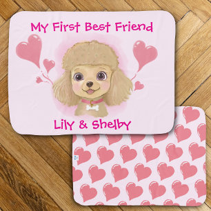 My First Best Friend Baby & Dog Custom Name Baby Blanket