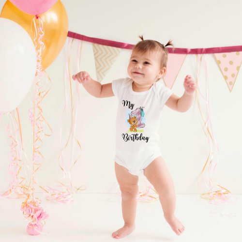 My First Birthday Baby Bodysuit