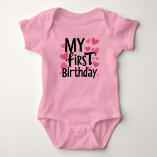 my first birthday bodysuit for newborn