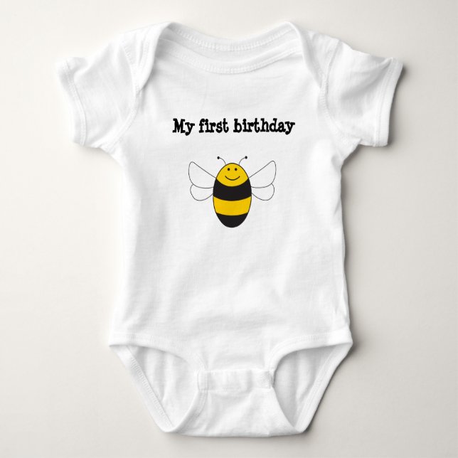 My first birthday bumblebee tee (Front)