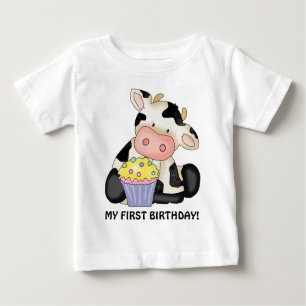 My First Birthday Cow T-shirt