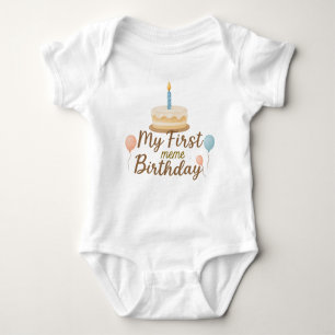 My First Birthday Custom Baby Bodysuit