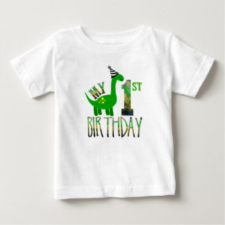 My First Birthday Dinosaur Party Baby T-Shirt