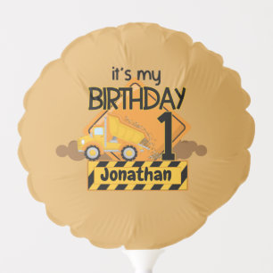 My First Birthday Dump Truck Balloon