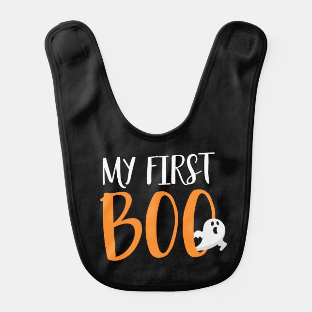 My First Boo | Baby's First Halloween Baby Bib (Front)