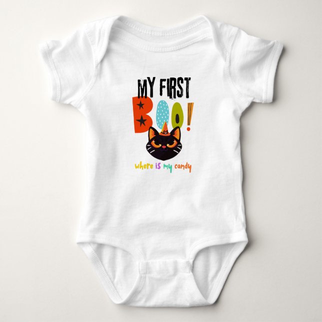 My First Boo! Halloween Baby Costume Bodysuit (Front)