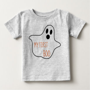 My First Boo Halloween Design Baby T-Shirt