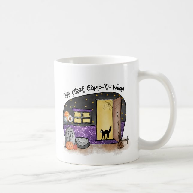 My First Camp-O-Ween – Spooky Black Cat Coffee Mug (Right)