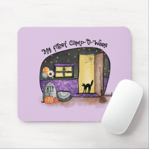 My First Camp-O-Ween – Spooky Black Cat Mouse Pad