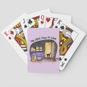 My First Camp-O-Ween – Spooky Black Cat Poker Cards