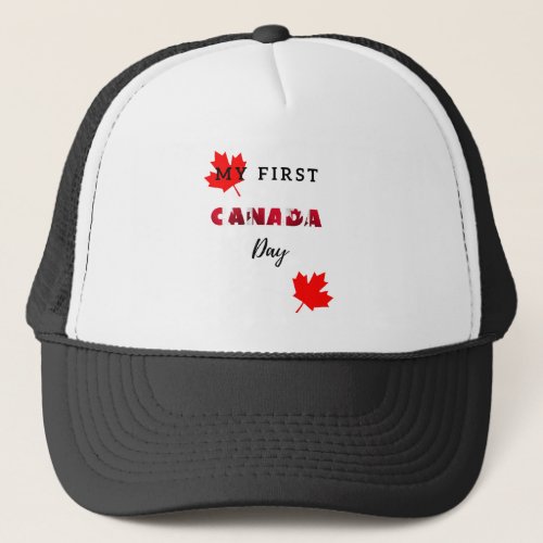 My First Canada Day Trucker Hat