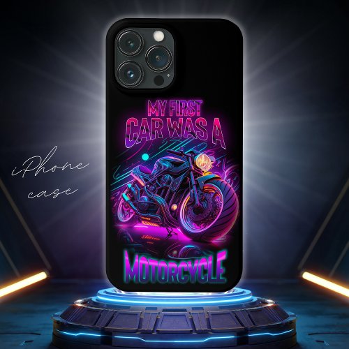 My first car was a motorcycle  bike neon Case_Mate iPhone 14 plus case