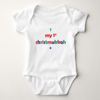 my first chistmukkah baby bodysuit